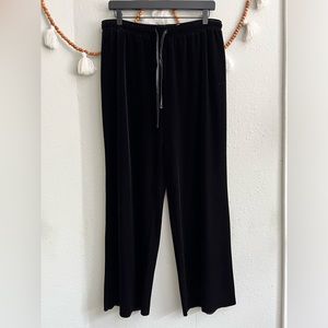 Jaclyn Smith black velvet wide leg pants